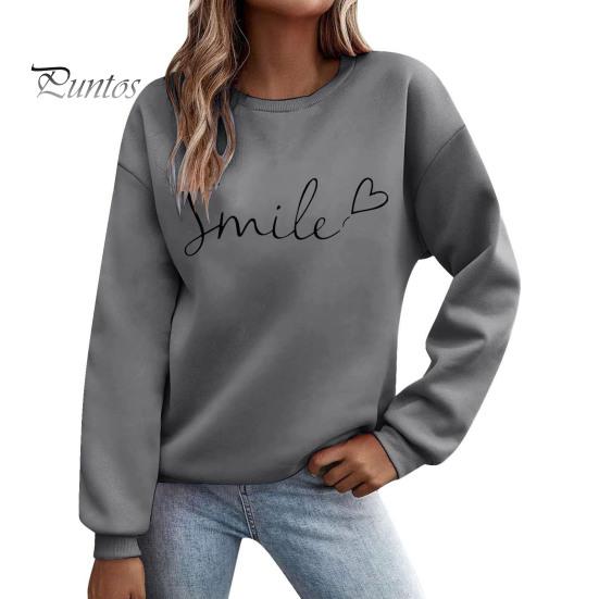 Унисекс толстовка с круглым вырезом средней длины свободный однотонный топ эластичные манжеты и подол хип-хоп стиль походный спортивный уличный пуловер топ S