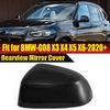 Left Side Black Rearview Mirror Cover Cap ?For Bmw X3 X4 X5 X6 X7 G01 G02 2020+