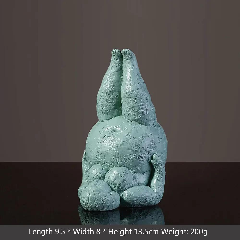 Resin Abstract Fat Lady Yoga Statue Home Decor Decoration Room Figurines Interior Desk Accessories Sculptures Nordic Living