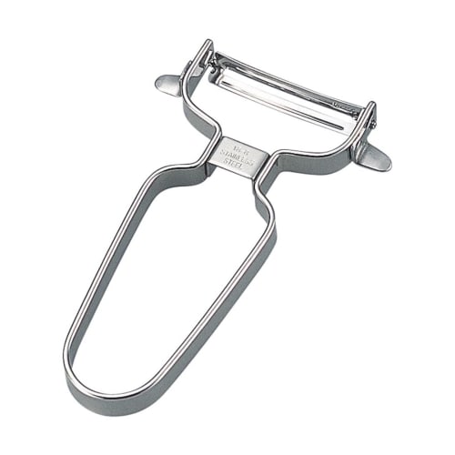 Shimomura Kogyo KIB-608 Kitchen Bar Curved Peeler, Made In Tsubame-Sanjo, Niigata, Japan, Black, 125 X 50 X 25mm, Dishwasher Safe