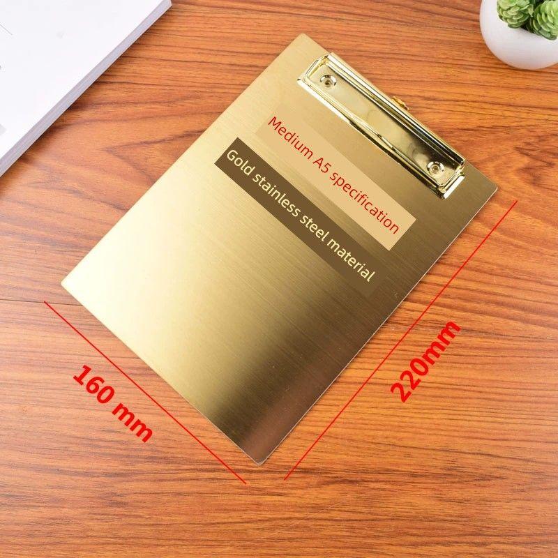 A4 Stainless Steel File Folder Thickness 1 Mma5 Stainless Steel Board Clamp Writing Board Document Board Bill Menu Plywood