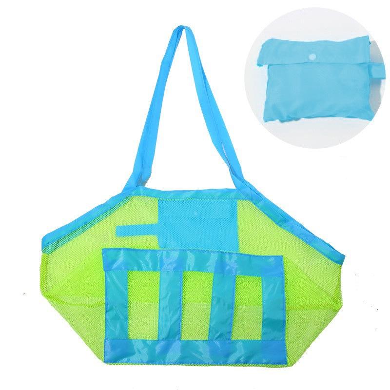 Outdoor Große Kapazität Faltbare Tragbare Strand-Netztasche Kinder Strandspielzeug Kleidung Reise Verschiedenes Aufbewahrungstasche Organizer