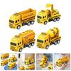4 Pcs Pull Back Engineering Vehicle Childrens Toys Kids Small Truck Construction Mini Cars Model