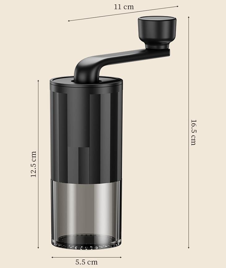1pc New Hand Cranked Coffee Grinding Device Portable Lightweight Handheld Bean Mill for Home & Travel Manual Coffee Grinder