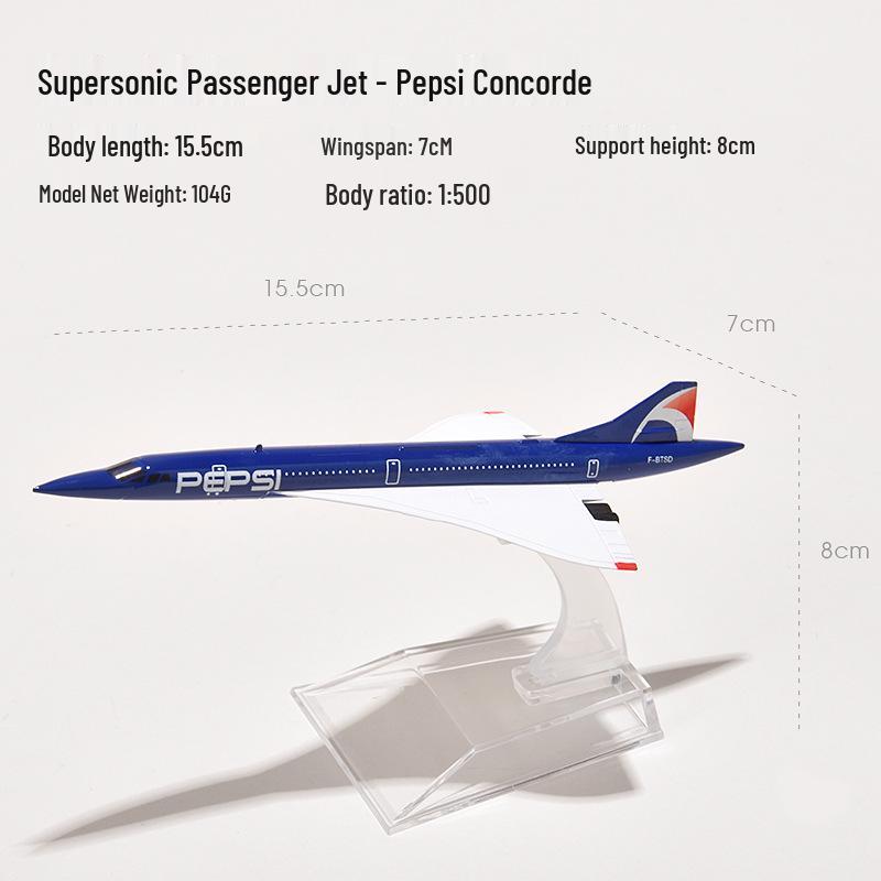 1:200 Scale Air France-British Airways Concorde Alloy Model - Civil Aviation Collectible Gift