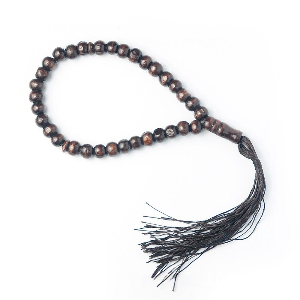 Islamic 8mm 33 Bead Hand-Held Prayer Tasbih Beads - Muslim Hui Worship Jewelry.