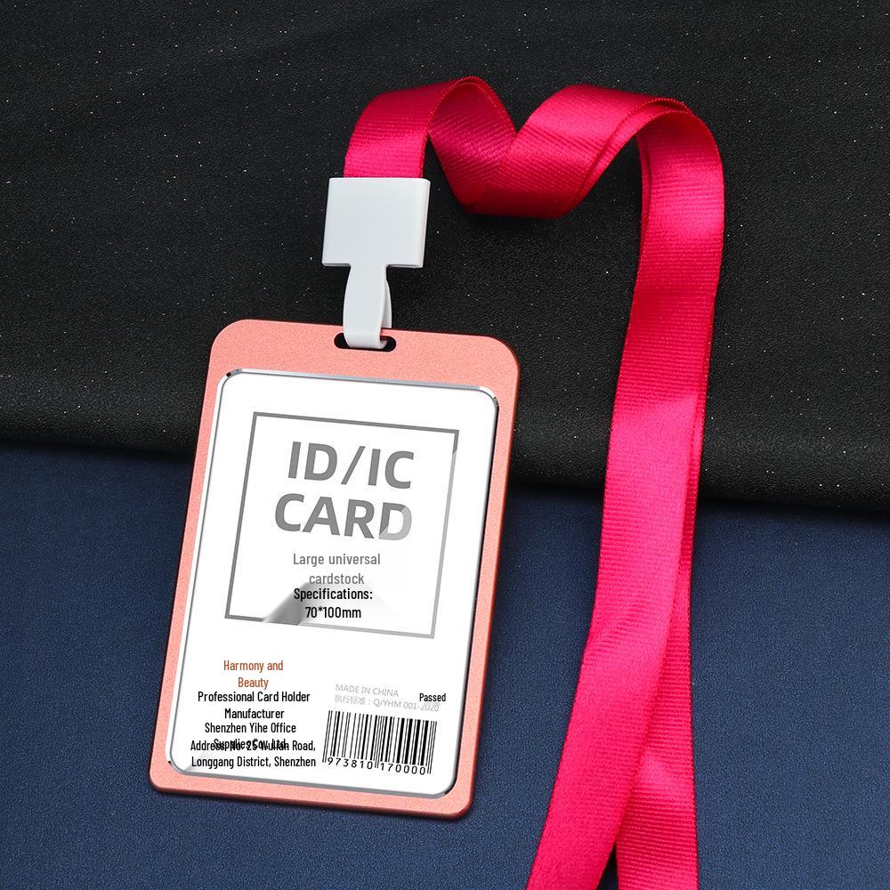 Custom Aluminum Alloy Badge & ID Holder with Lanyard
