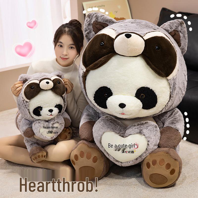 Giant Panda Plush Toy with Heart - Cute, Huggable Bear Doll, Large Pillow Gift
