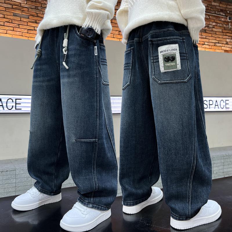 

Повседневные широкие джинсы для мальчиков - Коллекция весна/осень 2025 170 cm