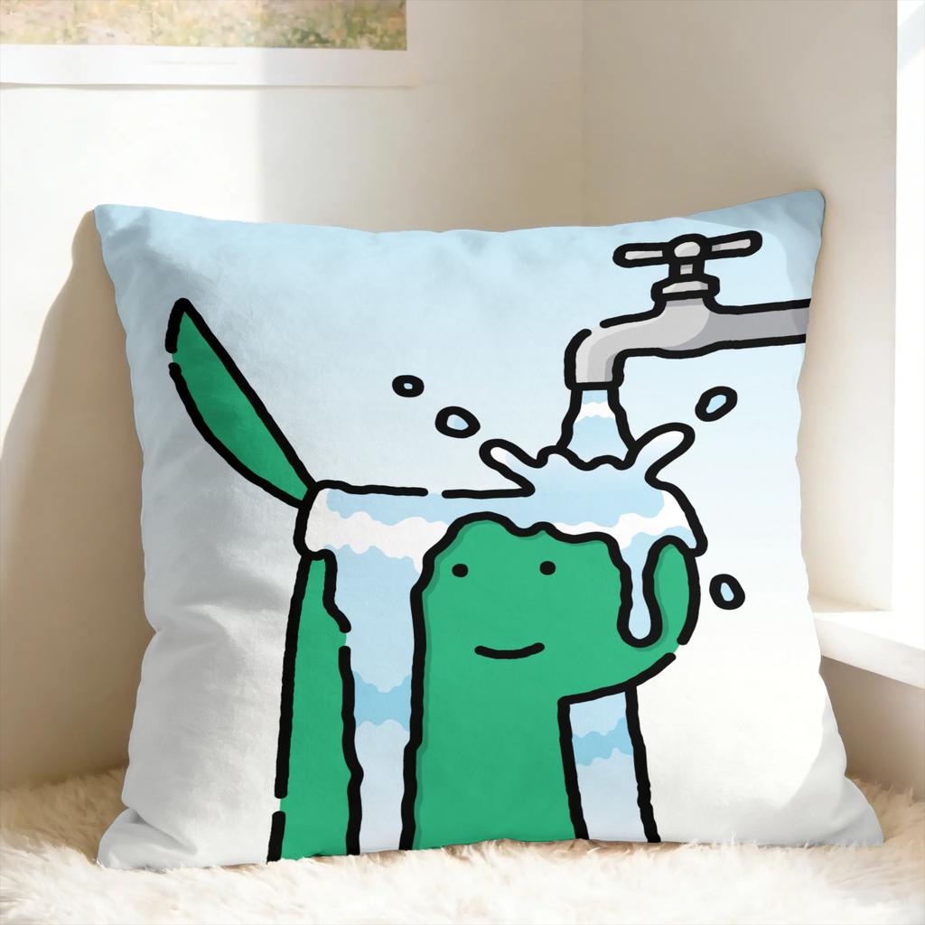 Cartoon Art J-Joguman Pillow Cover Print Cushion Cover Cute Funny Pillow Case For Sofa Couch Bed Living Room