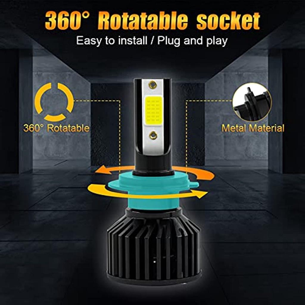 Car Headlights 2Pcs Car LED Headlight Bulbs LED Driving Lamp All-in-one Conversion Kit H7 40W IP67 Waterproof