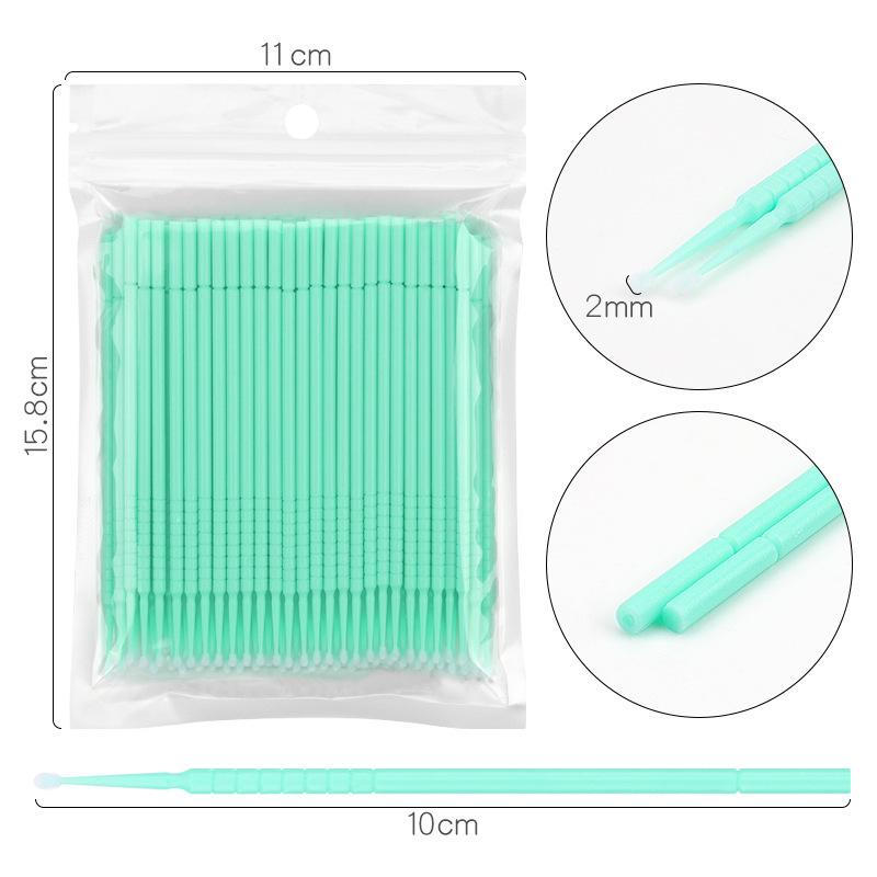 Premium Disposable Colored Nano Cotton Swabs for Eyelash Extensions, Tattooing, and Makeup Cleaning