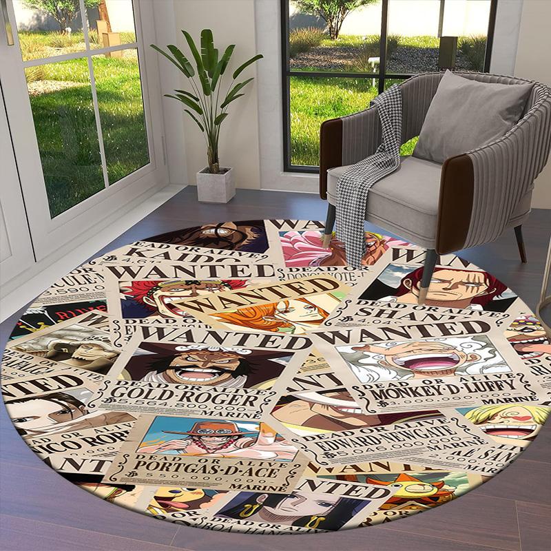 One Piece Round Area Rug Carpet Rug For Living Room Bedroom Sofa Playroom Decor Nonslip Floor Mat