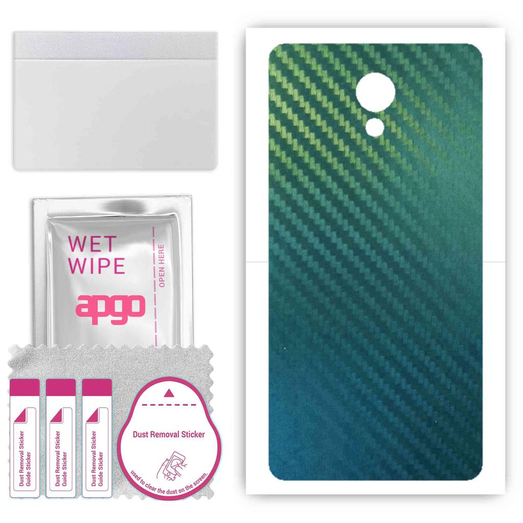 apgo Protective Skin Sticker for the Back Compatible with Lenovo P2, Wrap Film, Foil, Vinyl - Pattern Carbon Chameleon CAKA1