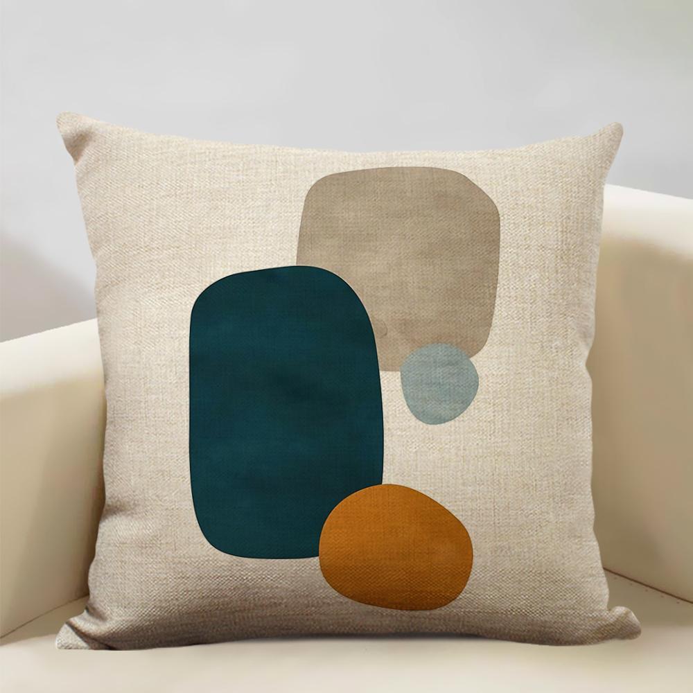 Geometric Abstract Lines Constitute The Perfect Pattern Art Decoration Cushion Cover Bedroom Sofa Office Pillow 45x45cm Linen