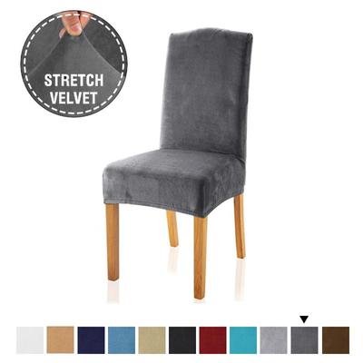 Velvet Dining Chair Cover Spandex Elastic Chair Slipcover Case for Chairs Office Wedding Dining Room Chair Cover Stretch