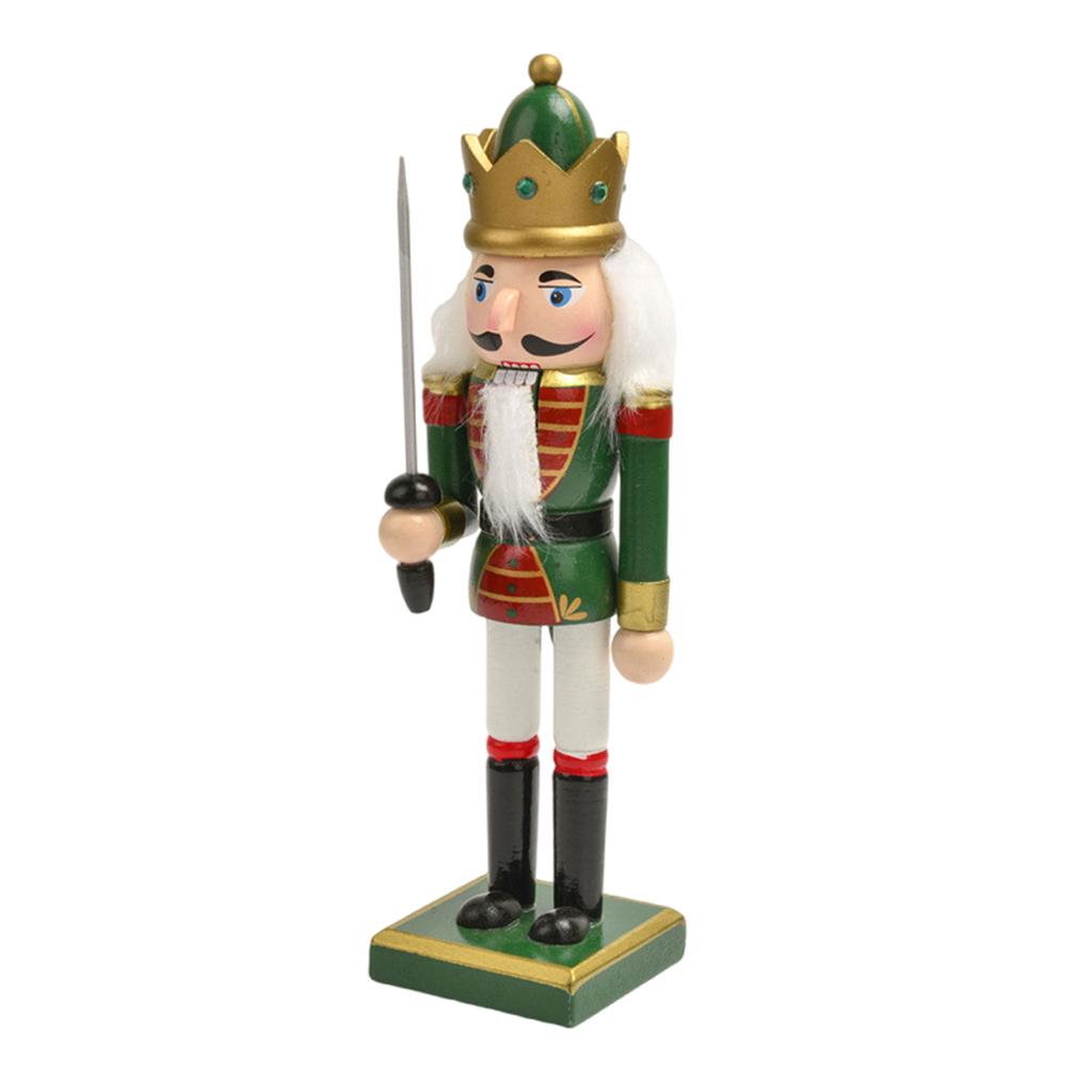 Elegant 25cm Wood Nutcrackers Statue Artistic Tabletop Decoration for Nut Cracking and Display Stylish Desktop Ornament