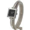 GUCCI Bangle watch Watches 1900L blackDial Stainless Steel Quartz Analog display Women Used