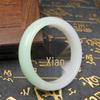 Xinjiang Hetian Jade Bracelet: Gradient Half-Mountain Half-Water Design for Women, Natural Jade Stone Style for Young Girls
