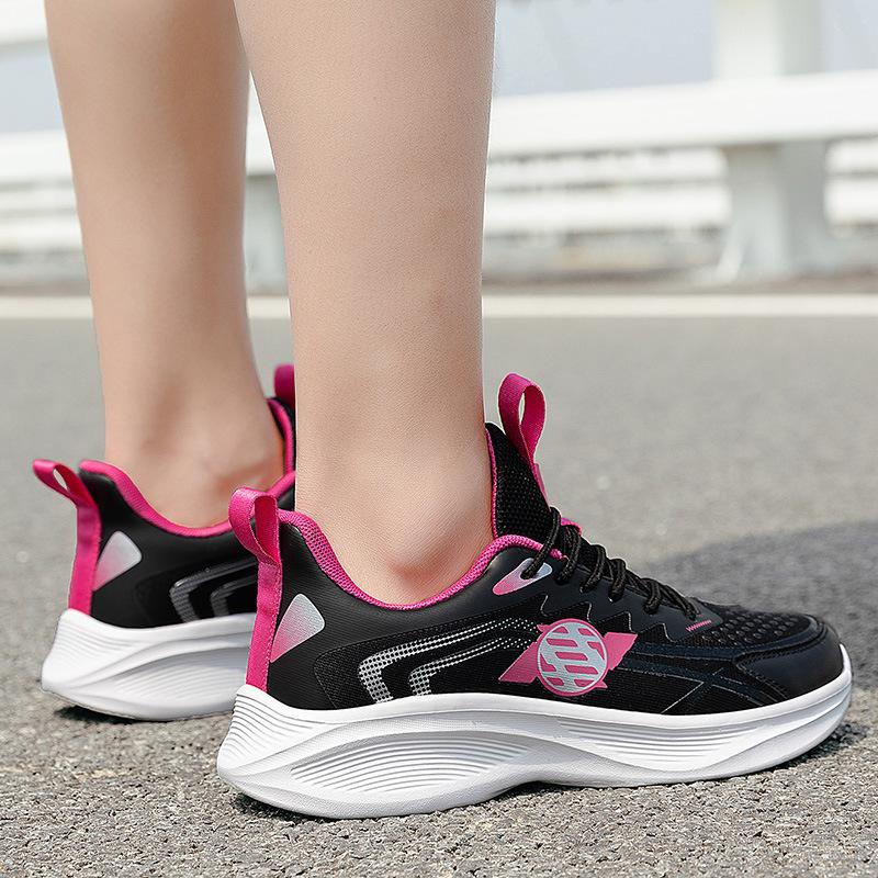 2025 spring and summer new Korean version thick-soled breathable running shoes mesh sports shoes light and comfortable casual shoes