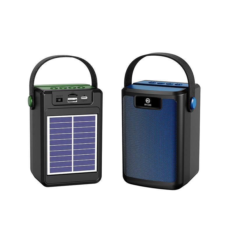 Outdoor Portable Wireless Speaker Solar Charging Stereo Subwoofer Bass For Dancing Party Camping Patio Boat Bluetooth Speaker