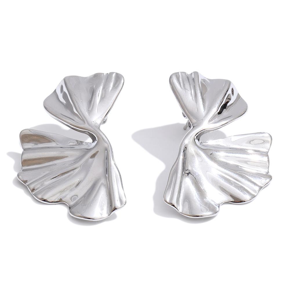 

Yhpup Stainless Steel Metal Flower Stud Earrings for All Occasions Rust Proof PVD Plated Statement Popular Jewelry Wholesale
