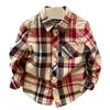 New Boys Korean Plaid Long Sleeve Shirt - Lightweight, Spring/Autumn Fashion