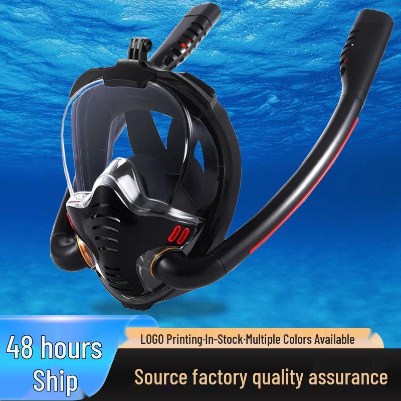 Vodotěsná celoobličejová šnorchlovací maska se suchým šnorchlem pro děti a dospělé