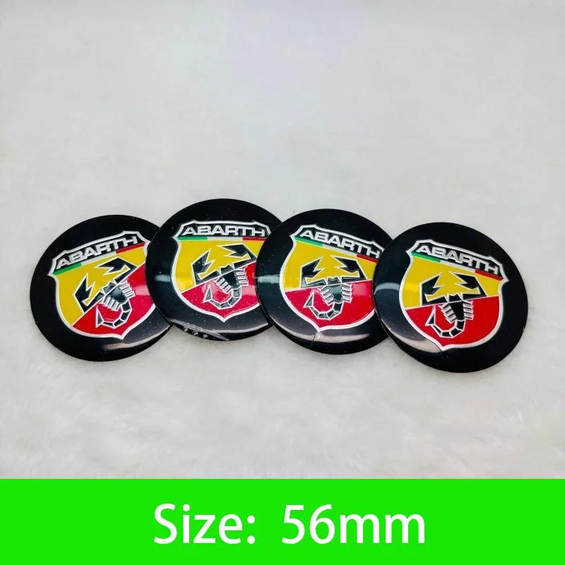56-65mm Car Wheel Center Hub Cap Emblem Sticker Accessories For Fiat Abarth 500 Tipo FR Punto Ducato Stilo Palio Pondo Bravo