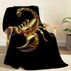 Golden Scorpion Blanket Soft Throw Blanket for Home Bedroom Bed Sofa Picnic Travel Office Rest Cover Blanket Gift