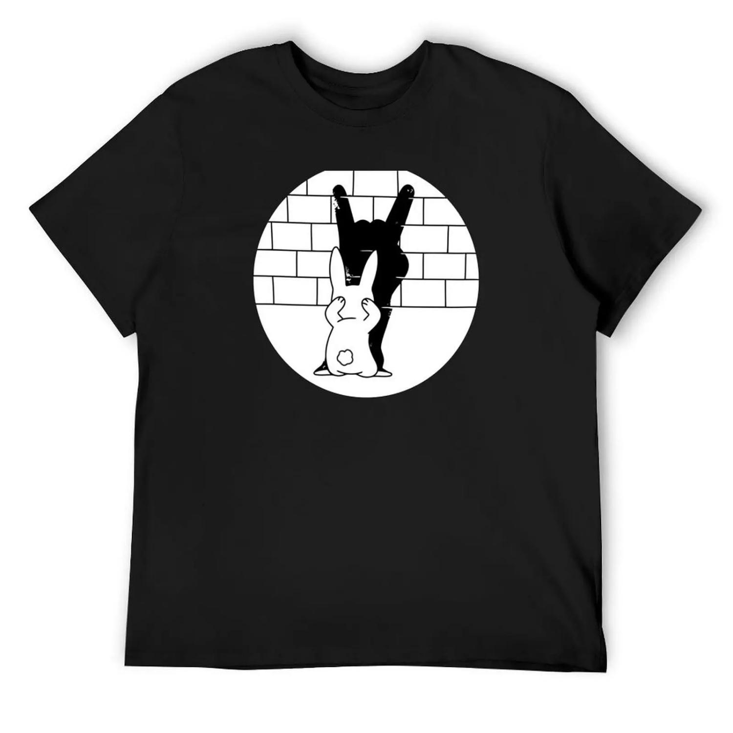 White Rabbit T-Shirt Short sleeve tee gifts for boyfriend kawaii clothes vintage t shirts oversized t shirt men S