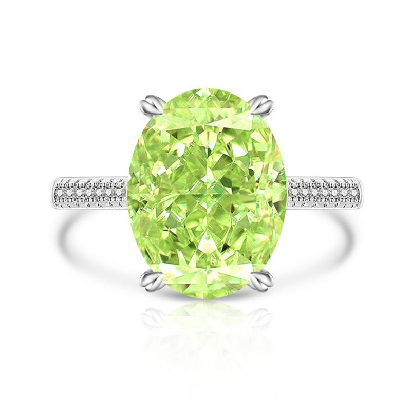 2026 Flash Pigeon Egg Papalacha Ring Luxury High Carbon Diamond Ice Flower Cut Ring Female