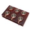 6Pcs 2oz Mule Drink Mug Set with Holder Robust Decorative Cocktail Hammer Point Cup for Bar