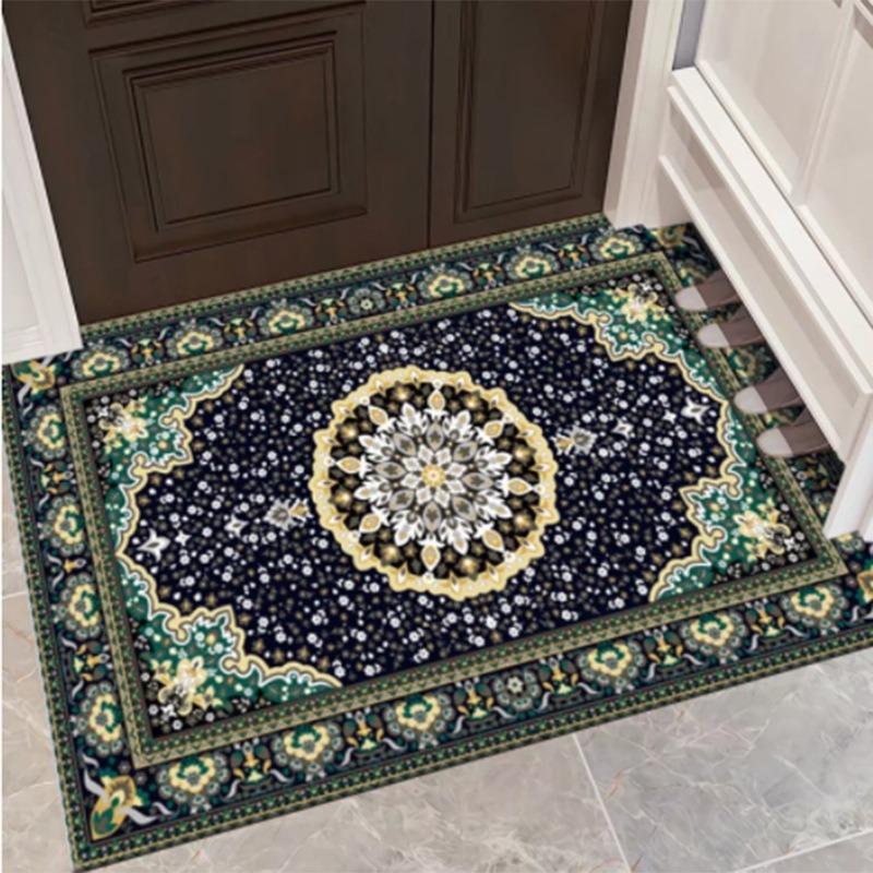 Entrance Carpet and Foyer Mats Square Household Mats Retro Homestay Mats Entrance Mats