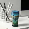 Crystal Beer Glass with Vintage Animal Design Anniversary Edition Scotland Inspired Collectible Drinking Cup for Beer Enthusiasts and Collectors