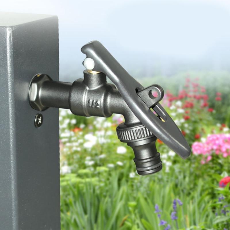 Outdoor Garden Antifreezing Tap High Flows Locked Outdoor Faucet Exterior Garden Hose Faucet Adapters Easy to Install