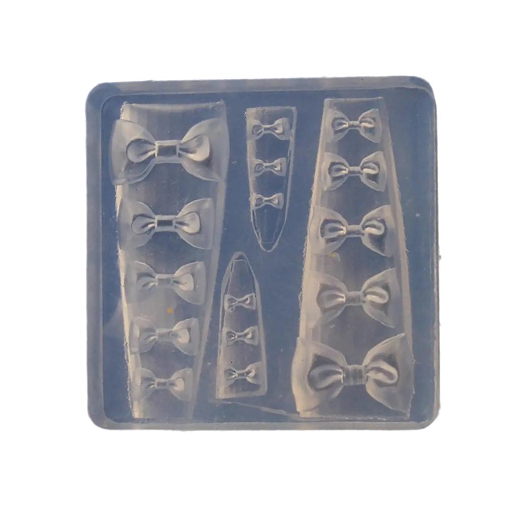 Elegant Bowknot Silicone Mould Set for Creating 3D Nail Art Earrings and Necklaces Crafting Tool Fashion Statement