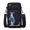 Blue Roses Alphabet Print Small Shoulder Bag 26 Letters Mini Crossbody Phone Bag for Women