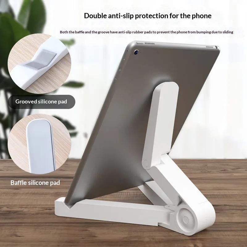 Foldable Universal Tablet Holder Portable Anti-Slip Stand Fit 4.7-12.9 Inch   Huawei  for Business Trip Travel