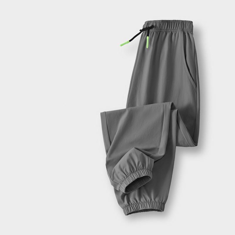 Boys' Lightweight Ice-Silk Mosquito-Repellent Summer Pants: Large & Extra-Large Sizes, Sporty Drape, Quick-Dry Long Pants