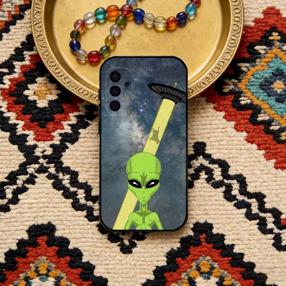 

Смешной Чехол Для Телефона Космический НЛО Инопланетная Штука Для Samsung S25, S24, S23, S22, S21, S20, Plus, Fe, Lite, Другие Черный Чехол Samsung S24