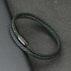 New Simple Style Rope Bracelet Men Stainless Steel Magnet Buckle Bilayer Macrame Braslet Outdoor Sports Riding Nautical Braclet