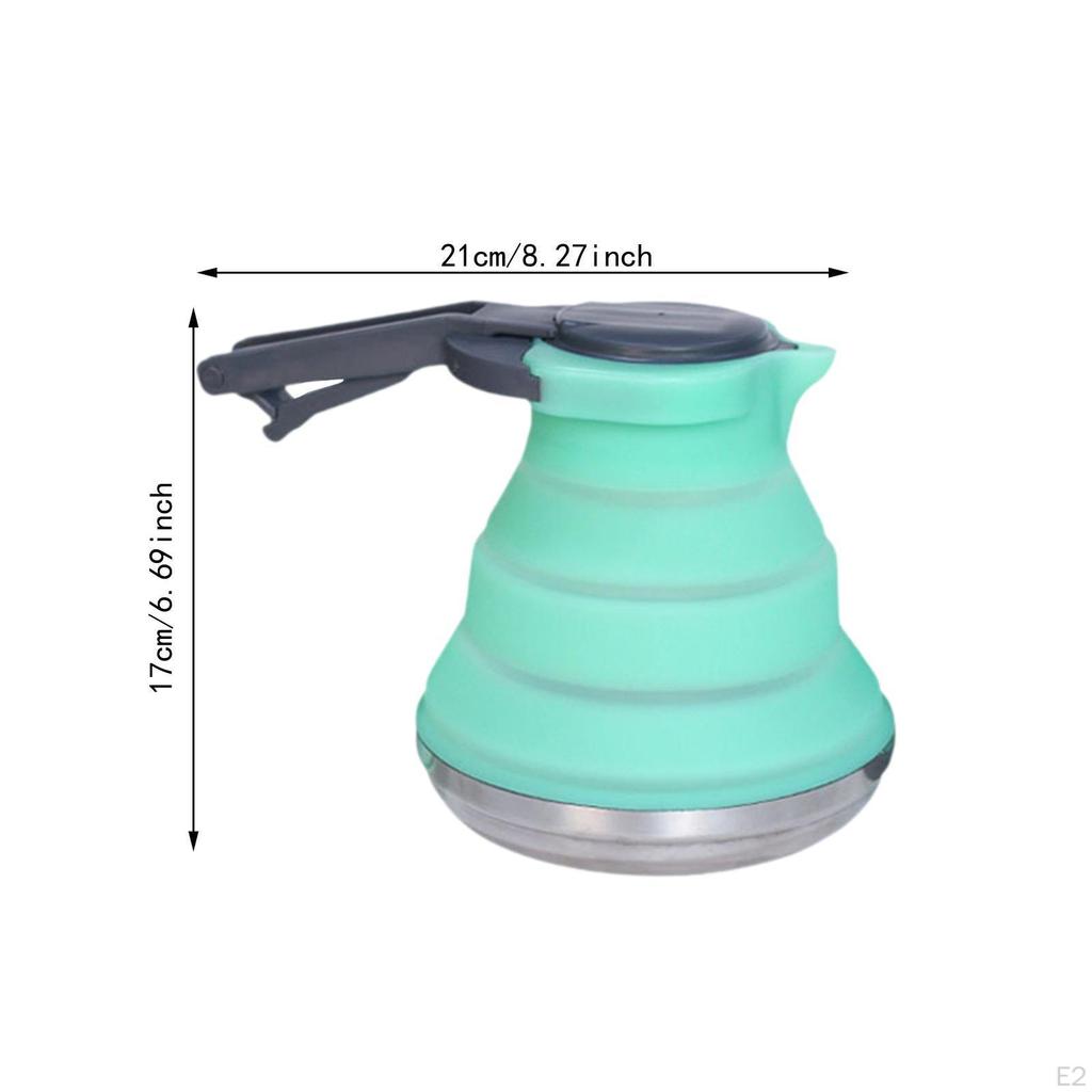 Tragbarer Campingkessel, Kaffeekanne, kompakte Teekanne, faltbarer Reisekessel aus Silikon