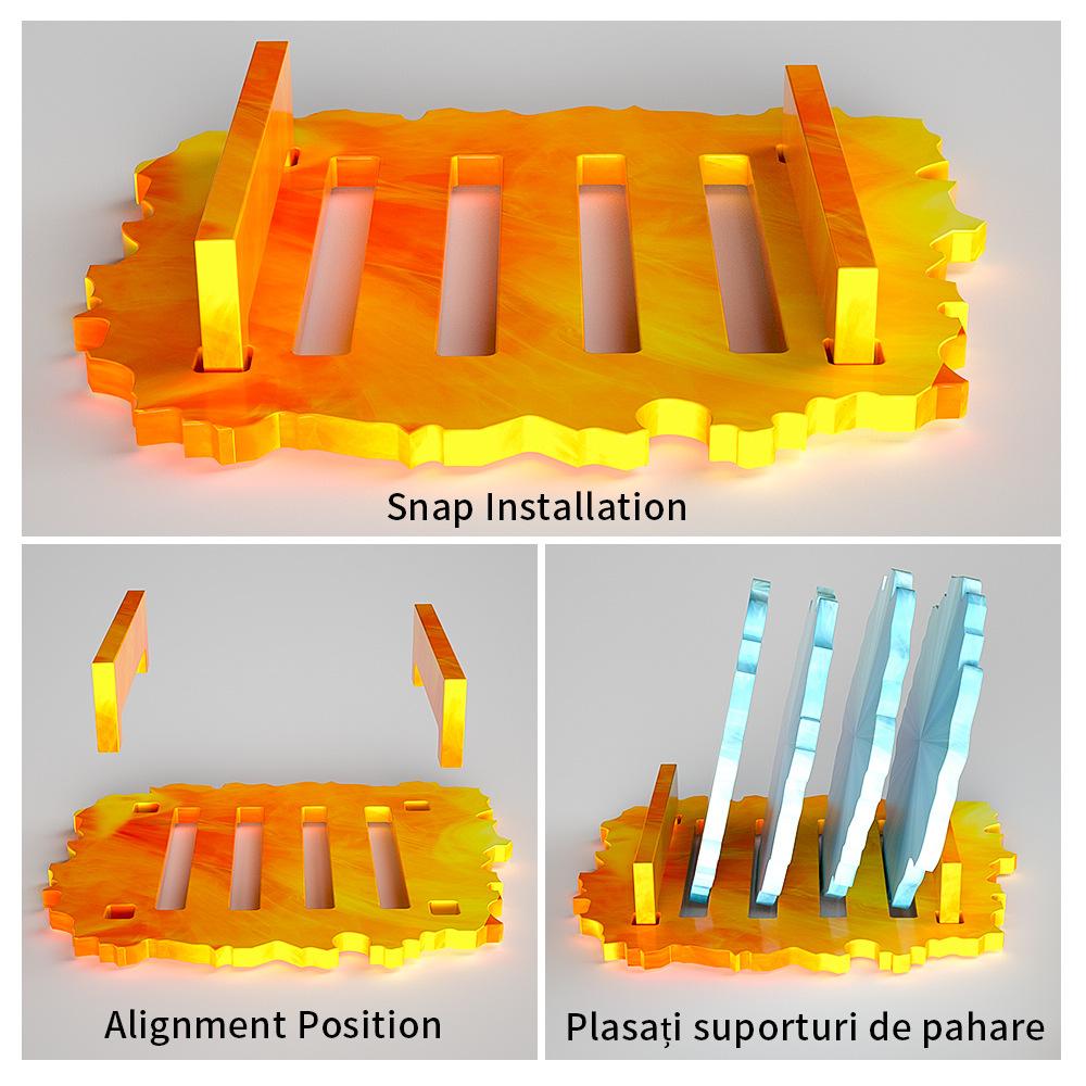 Stampo in Silicone Irregolare di Forma Speciale per Realizzare Decorazioni per Torte Fatte a Mano in Fondant Sugarcraft Supporto Portaoggetti a Quattro Griglie per Sottobicchieri