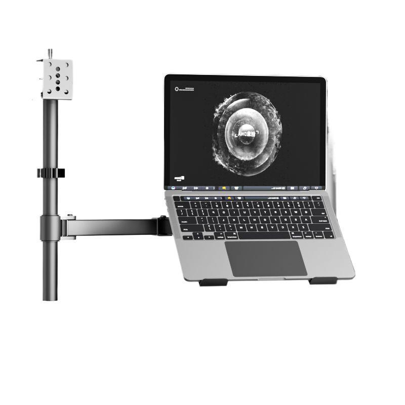 Laptop Stand with Adjustable Monitor Arm for Single/Dual Screens - Rotating and Lifting Functionality