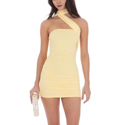 2026 New French Pure Desire Spicy Sexy Women's Clothing Sweet Spicy Style Neck Backless Skinny Hip Wrap Dress