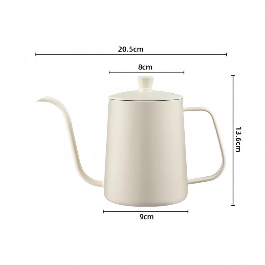 Thickened Stainless Hand Drip Coffee Hot Water Pot with Lid Gooseneck Kettle Hanging Ear Coffee Home Kitchen Cafe Accessories