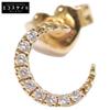 K18 0.03 DIAMOND MOON PIERCED EARRING Diamond Moon Single Ear Earring Yellow GoldUsed