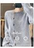 Autumn-Winter 2025 Wool Cardigan: Short, Thick, Oblique Lapel Jacket, Soft Cashmere Knit Sweater.