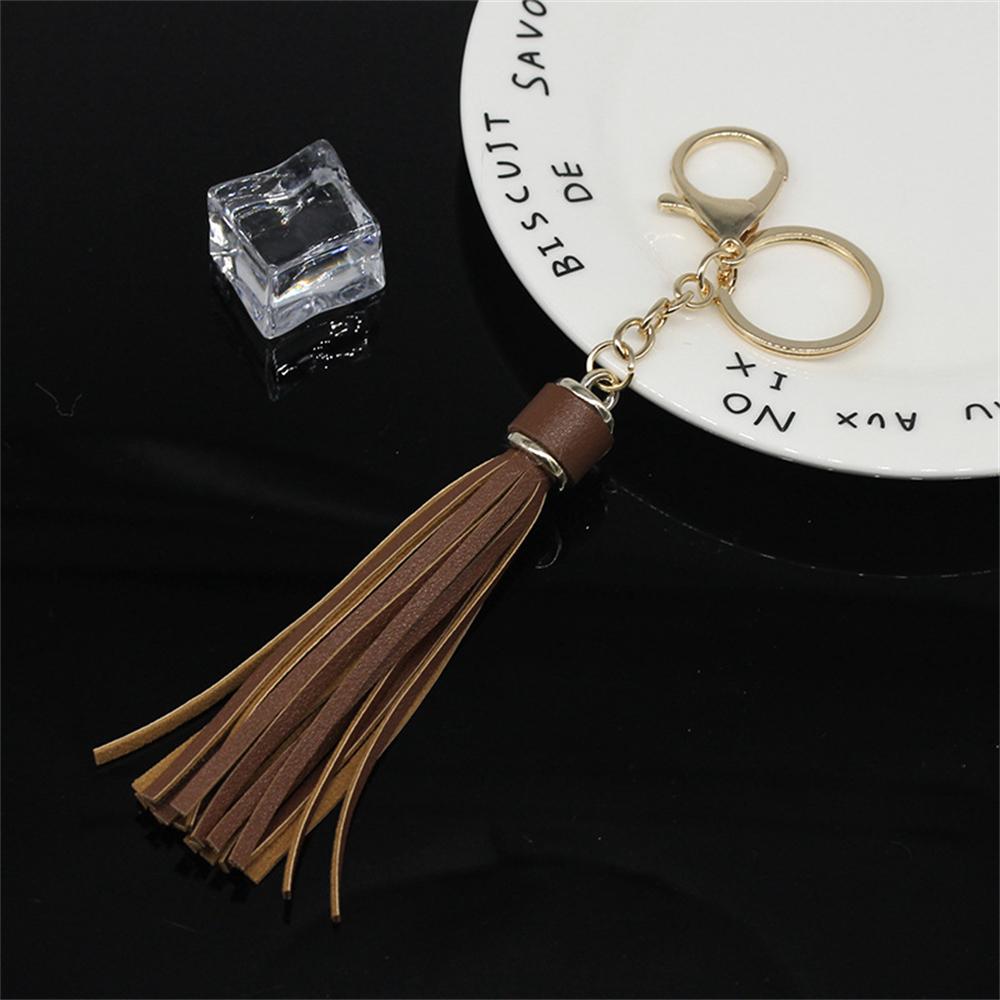 

Модный простой кожаный брелок с кисточками для женщин, украшение на сумку, брелок для ключей от машины, подарок на День святого Валентина, держатель для ключей, бахрома, ювелирные изделия